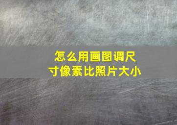 怎么用画图调尺寸像素比照片大小