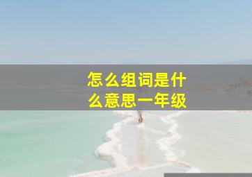 怎么组词是什么意思一年级