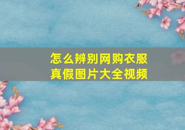 怎么辨别网购衣服真假图片大全视频