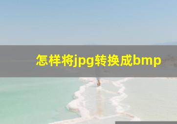 怎样将jpg转换成bmp