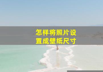 怎样将照片设置成壁纸尺寸