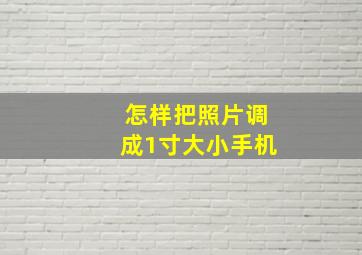 怎样把照片调成1寸大小手机