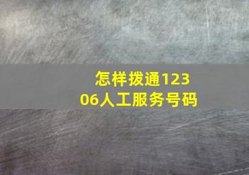 怎样拨通12306人工服务号码