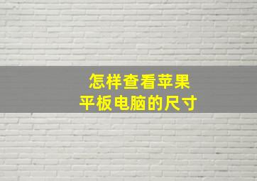 怎样查看苹果平板电脑的尺寸