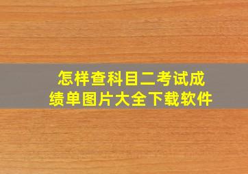 怎样查科目二考试成绩单图片大全下载软件