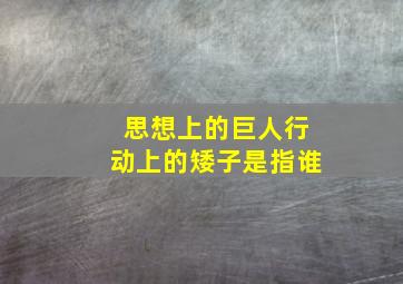 思想上的巨人行动上的矮子是指谁