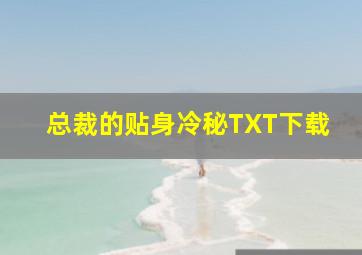 总裁的贴身冷秘TXT下载