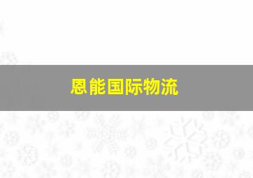 恩能国际物流