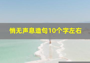 悄无声息造句10个字左右