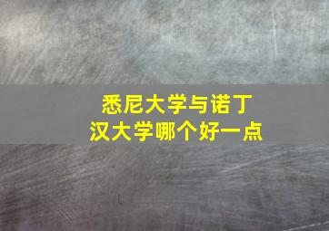 悉尼大学与诺丁汉大学哪个好一点