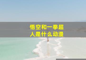 悟空和一拳超人是什么动漫