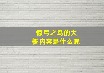 惊弓之鸟的大概内容是什么呢