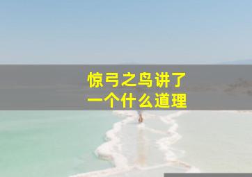 惊弓之鸟讲了一个什么道理