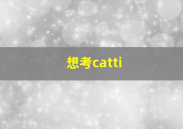 想考catti