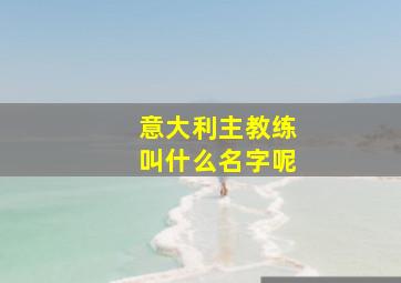 意大利主教练叫什么名字呢