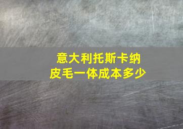 意大利托斯卡纳皮毛一体成本多少