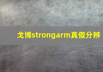 戈博strongarm真假分辨