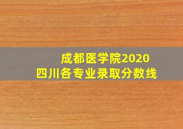 成都医学院2020四川各专业录取分数线