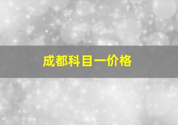 成都科目一价格