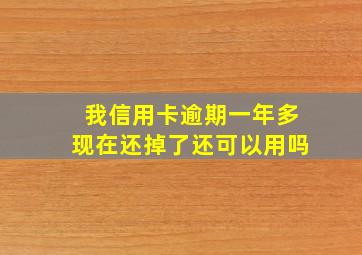 我信用卡逾期一年多现在还掉了还可以用吗