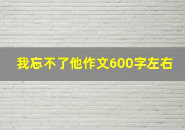 我忘不了他作文600字左右