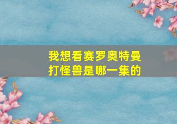 我想看赛罗奥特曼打怪兽是哪一集的