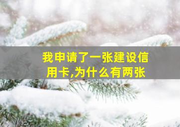 我申请了一张建设信用卡,为什么有两张