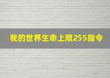 我的世界生命上限255指令