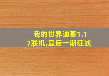 我的世界迪哥1.17联机,最后一期狂战