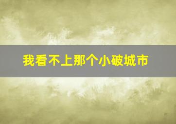 我看不上那个小破城市