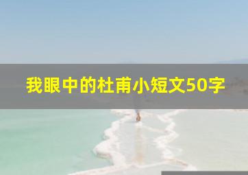 我眼中的杜甫小短文50字