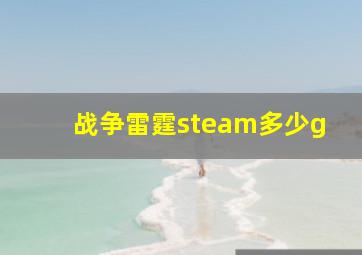 战争雷霆steam多少g