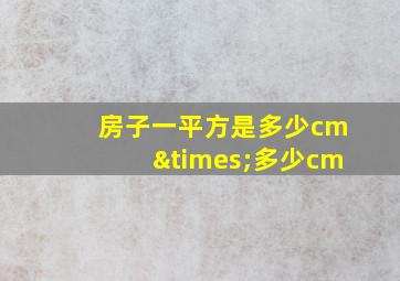 房子一平方是多少cm×多少cm