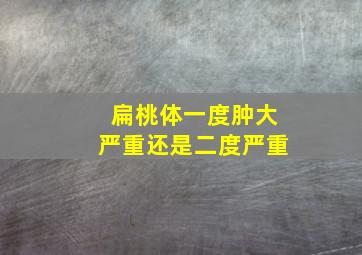 扁桃体一度肿大严重还是二度严重