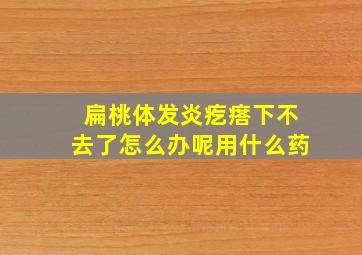 扁桃体发炎疙瘩下不去了怎么办呢用什么药