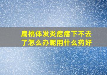 扁桃体发炎疙瘩下不去了怎么办呢用什么药好