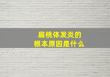 扁桃体发炎的根本原因是什么