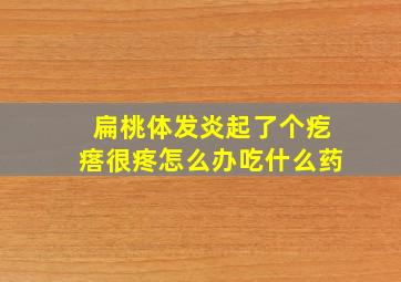 扁桃体发炎起了个疙瘩很疼怎么办吃什么药