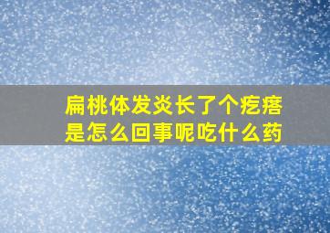 扁桃体发炎长了个疙瘩是怎么回事呢吃什么药