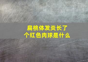 扁桃体发炎长了个红色肉球是什么