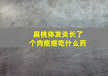 扁桃体发炎长了个肉疙瘩吃什么药