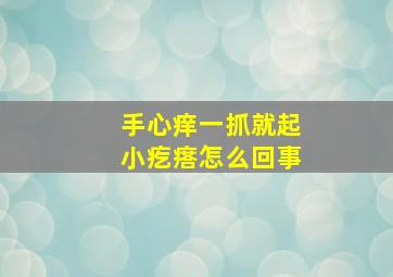 手心痒一抓就起小疙瘩怎么回事