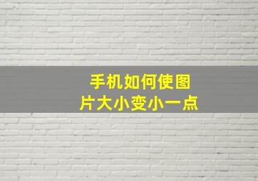 手机如何使图片大小变小一点