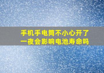 手机手电筒不小心开了一夜会影响电池寿命吗