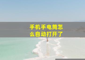 手机手电筒怎么自动打开了