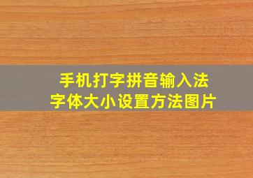 手机打字拼音输入法字体大小设置方法图片