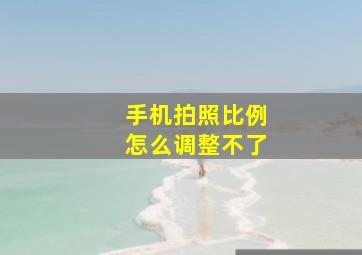 手机拍照比例怎么调整不了