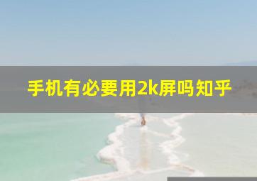 手机有必要用2k屏吗知乎