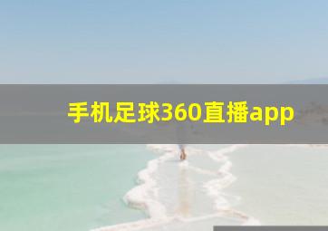 手机足球360直播app