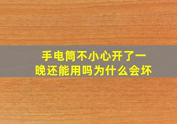 手电筒不小心开了一晚还能用吗为什么会坏